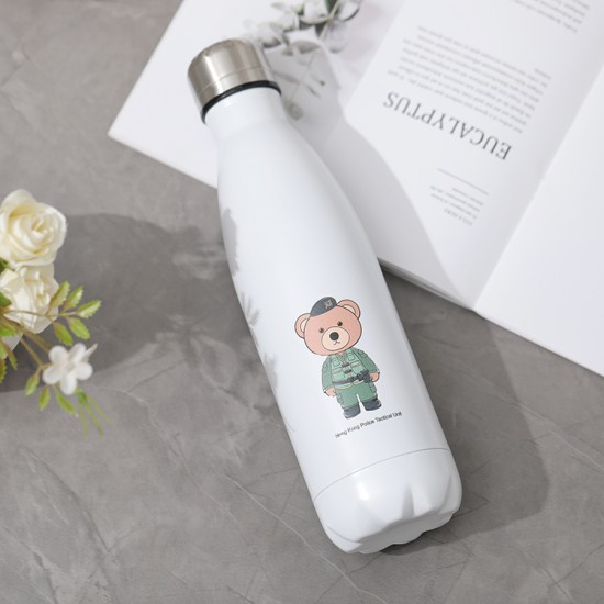 cartoon PTU stainless steel water bottle