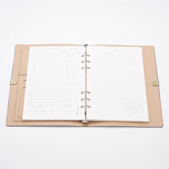 A5 HKSAR Emblem Loose-leaf Notebook Set - Blue