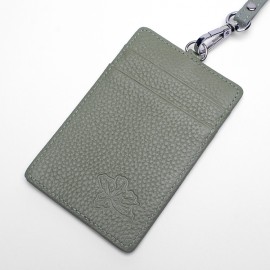 紫荊花款真皮卡套配掛繩