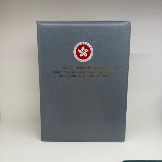 香港特區區徽 簽約文件夾
