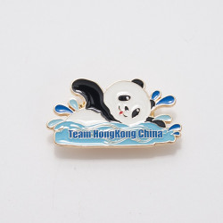 可愛熊貓-游泳造型胸針 可愛熊貓-游泳造型胸針