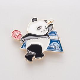 可愛熊貓-乒乓球造型胸針