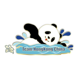 熊貓-游泳造型冰箱貼