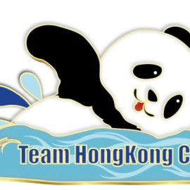 熊貓-游泳造型冰箱貼