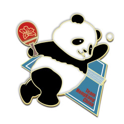 熊貓乒乓球造型冰箱貼